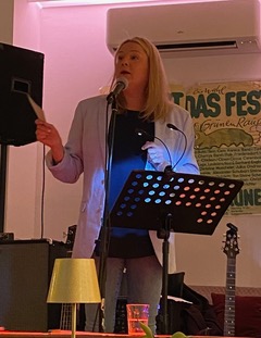 Christina Stolz ist die Spitzenkandidatin der GRU_NEN fu_r die Ortschaftsratswahlen Durlach